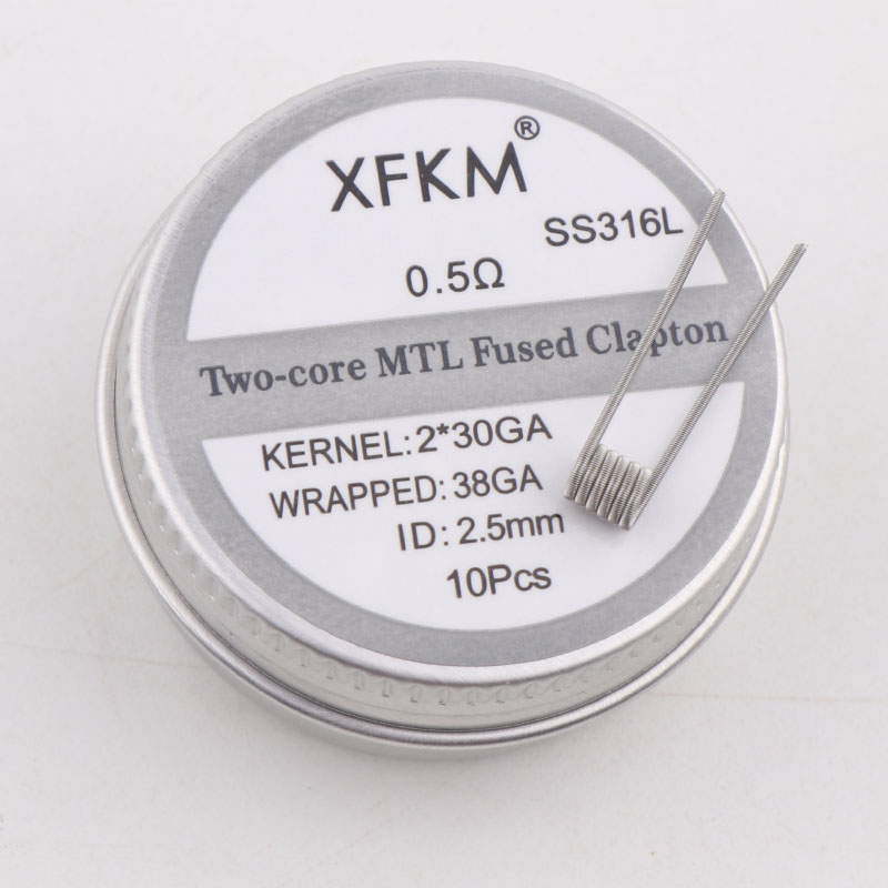 Clapton Wire Pre Built - Mới XFKM 10 Cái/hộp NI80/A1/SS316L MTL