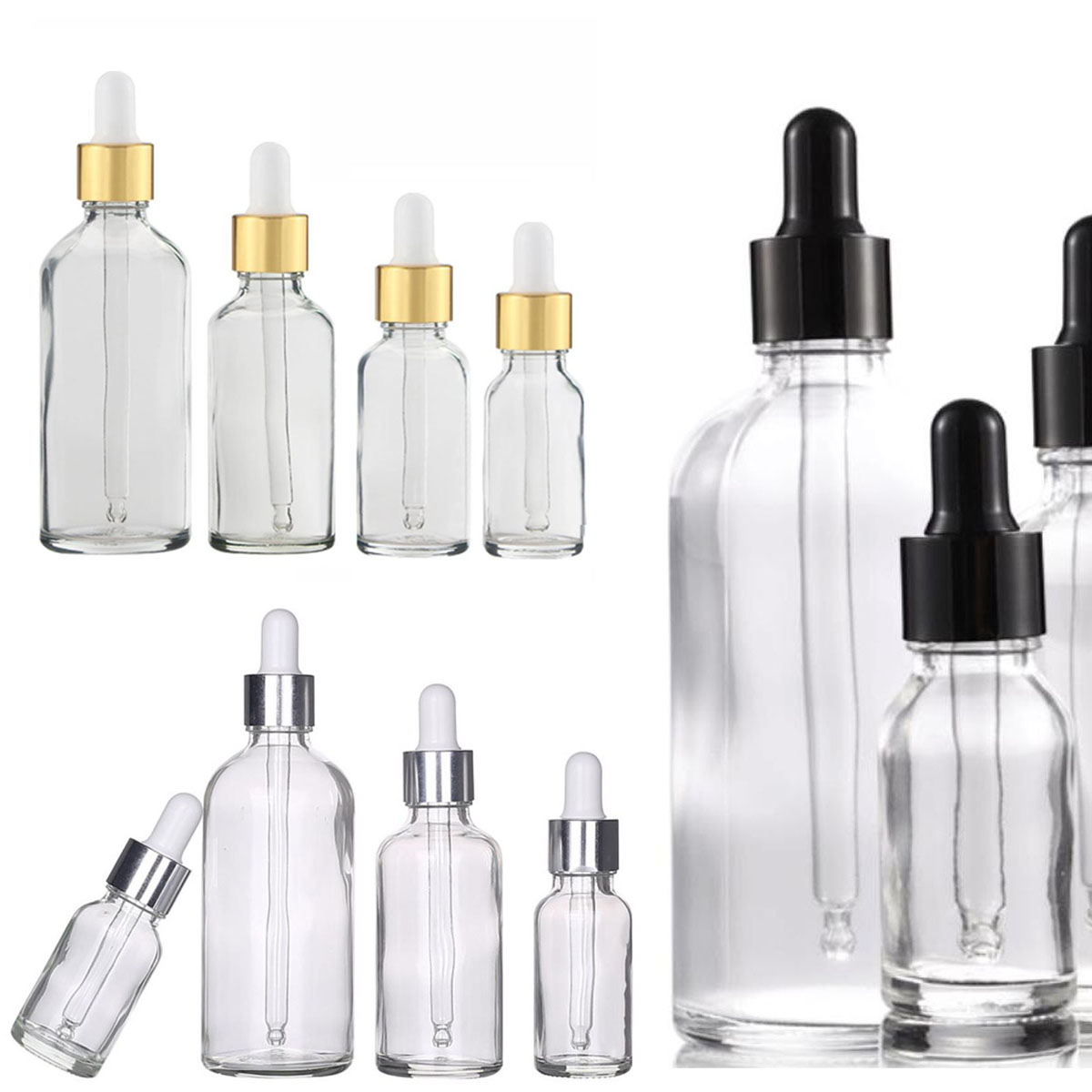5/10/15/30/50/0ml Clear Glass  - đánh giá và giá Juice Bottle Dropper
