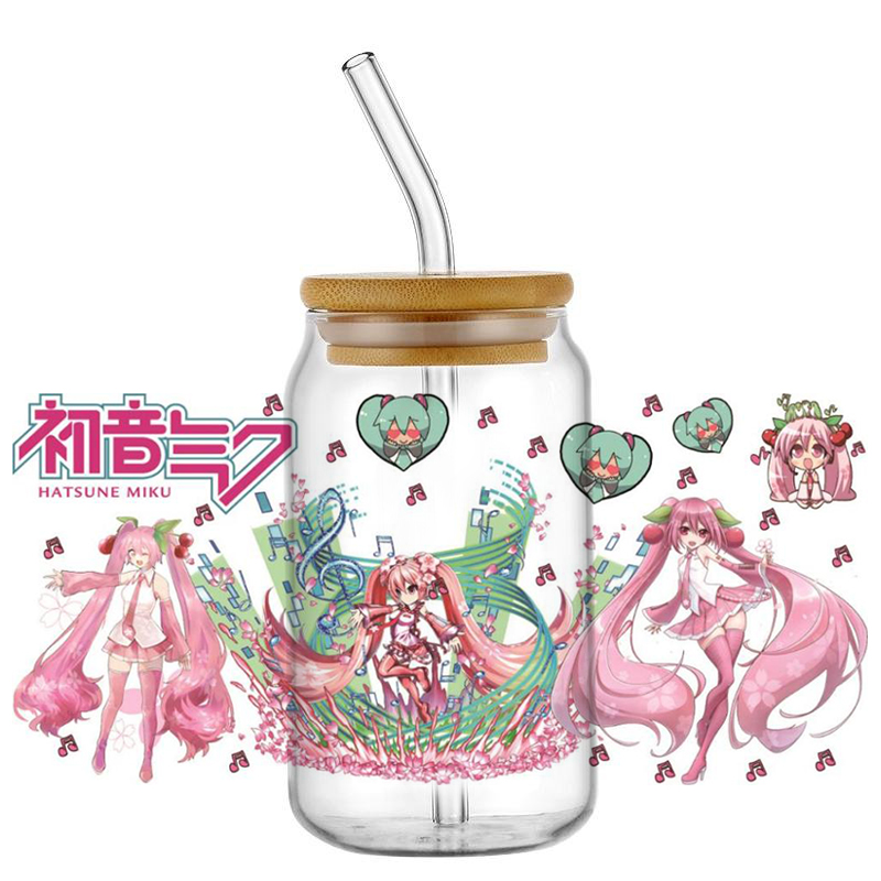 Hatsune Miku UV DTF Cup Wrap 1 - đánh giá và giá Rdta Tank Glass