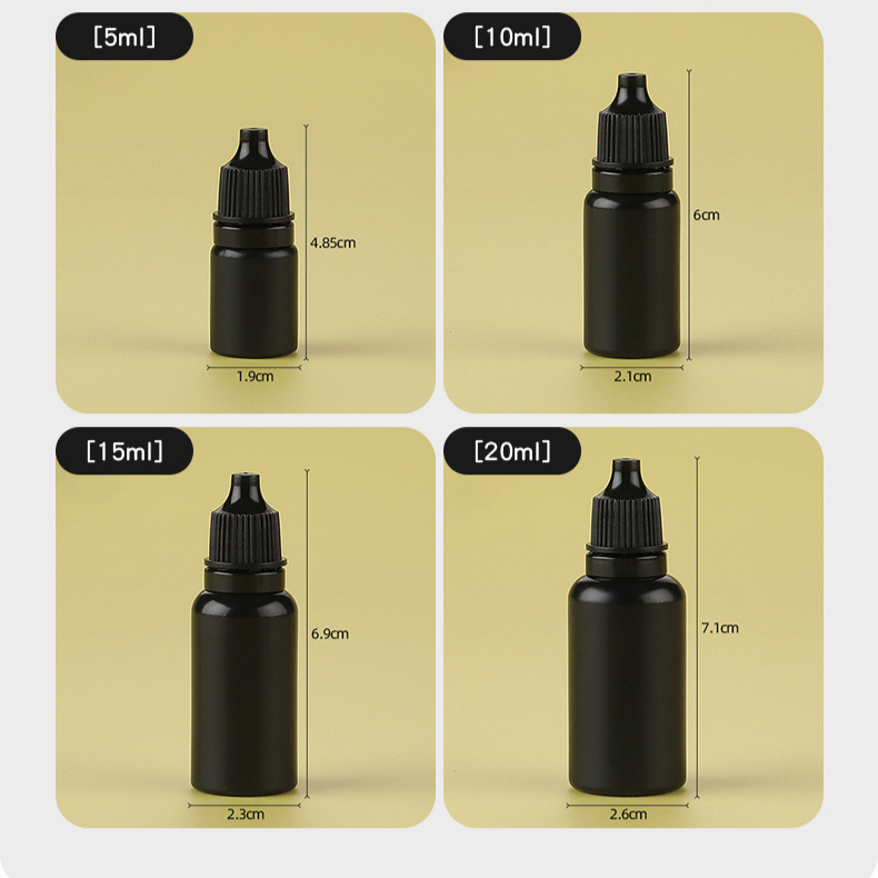 5pcs 5-20ml Black Plastic Bott - đánh giá và giá Juice Bottle Dropper
